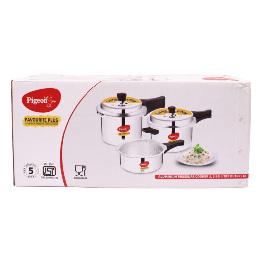 Pigeon Favourite Aluminium Outer Lid Pressure Cooker (2 L+ 3 L+ 5 L): 1 Unit - Image 10